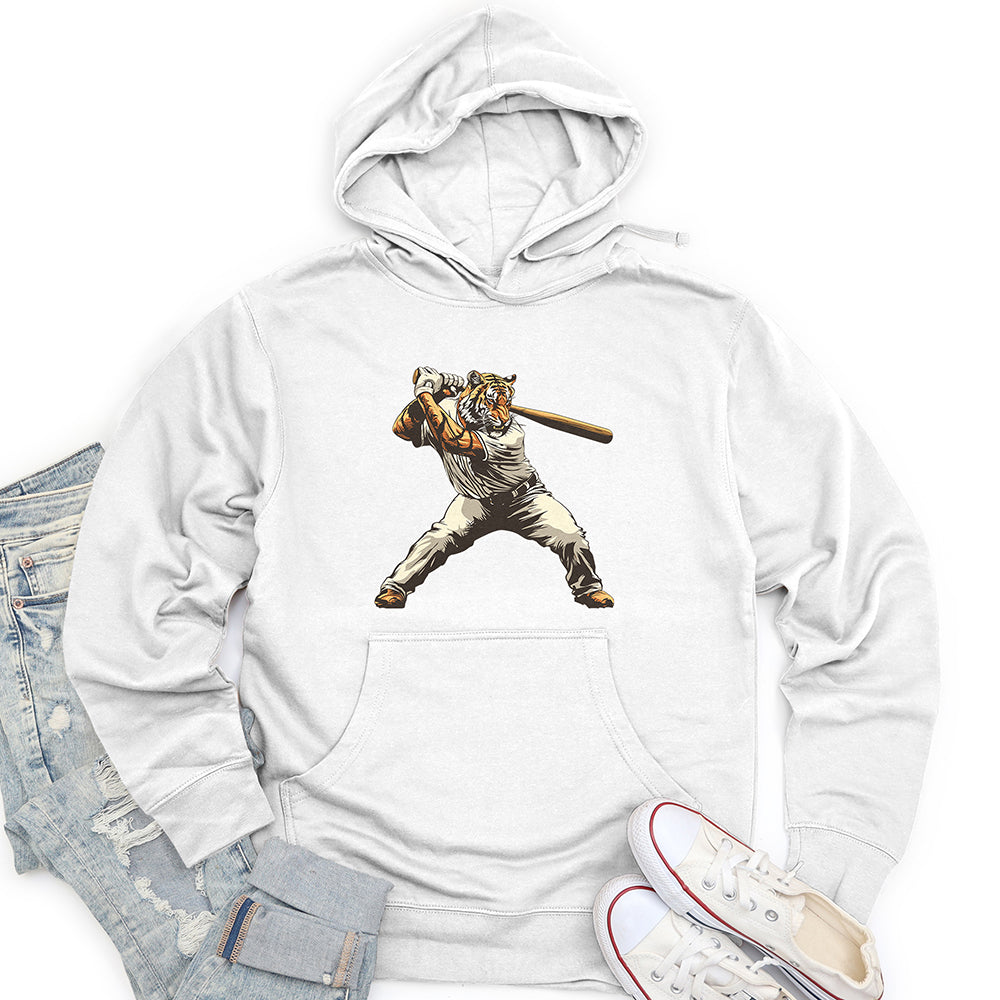 Tiger Slugger Swing Unisex Midweight Hoodie