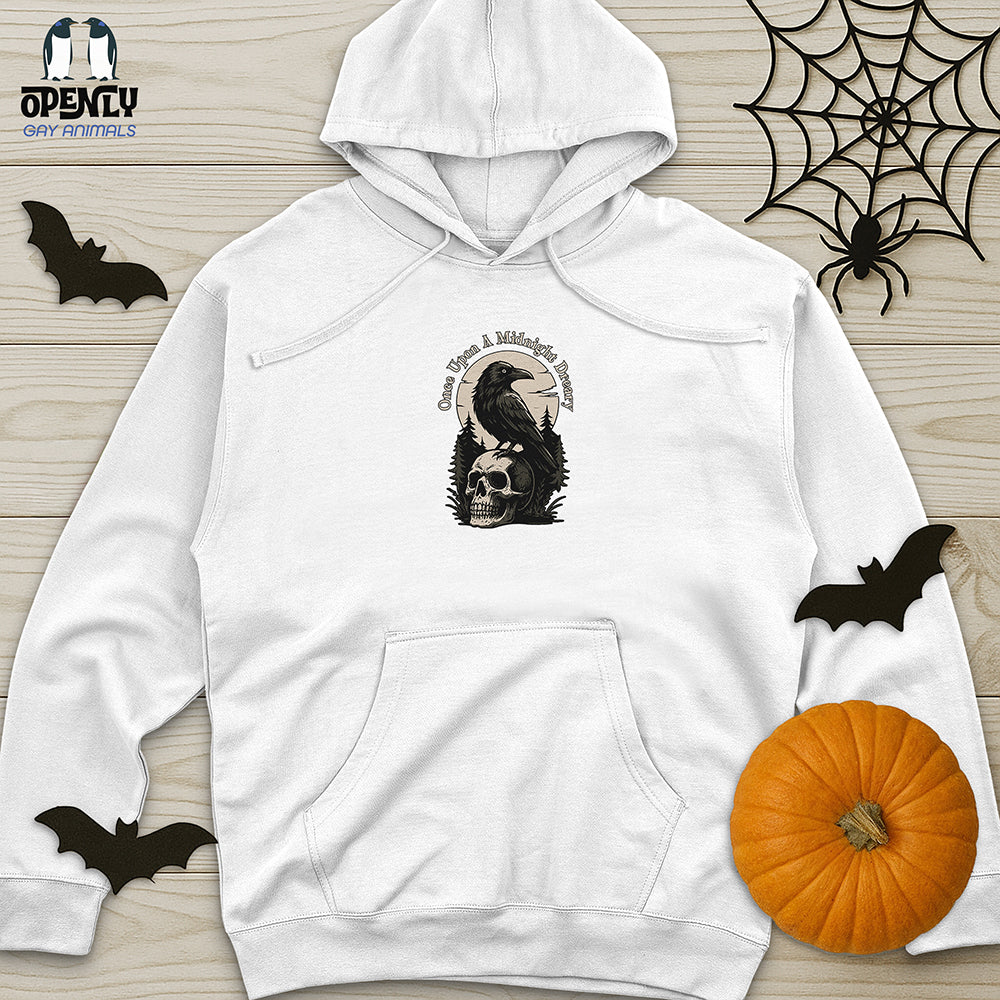 Once Upon A Midnight Dreary Unisex midweight hoodie