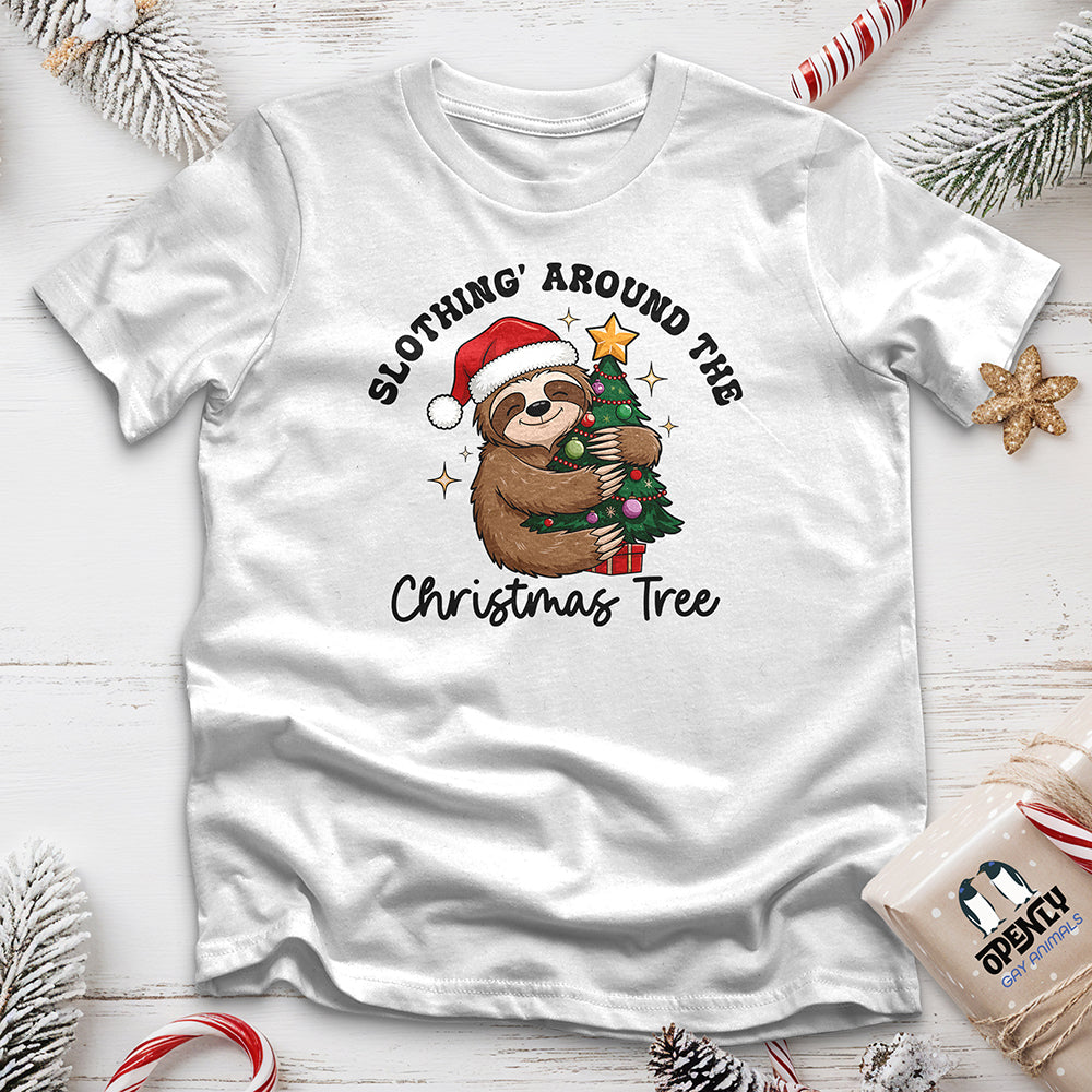 Slothing Around The Christmas Tree Unisex t-shirt