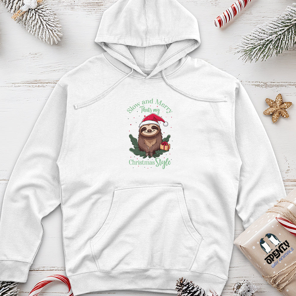 Slow and Merry That’s My Christmas Style Unisex Midweight Hoodie