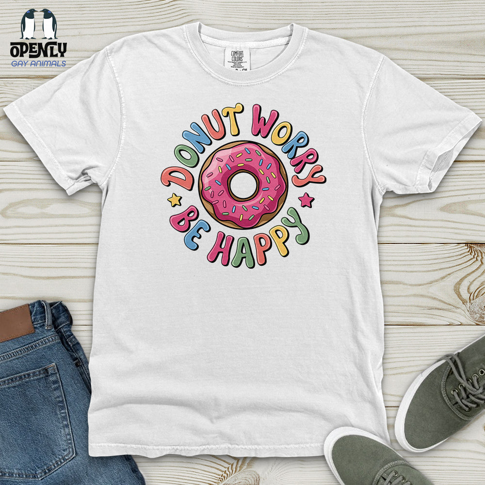 Donut Worry Be Happy Heavy Cotton Comfort Colors Tee