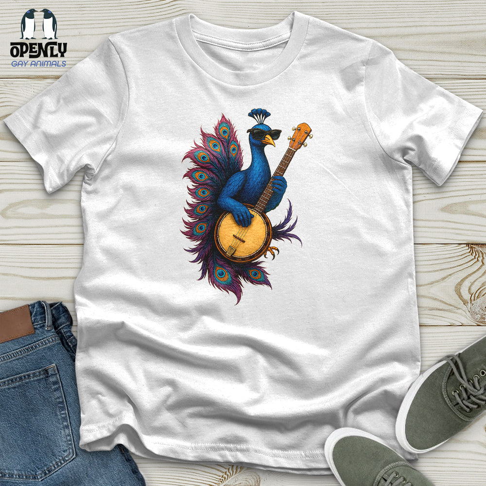 Peacock Rockstar With Banjo Unisex t-shirt