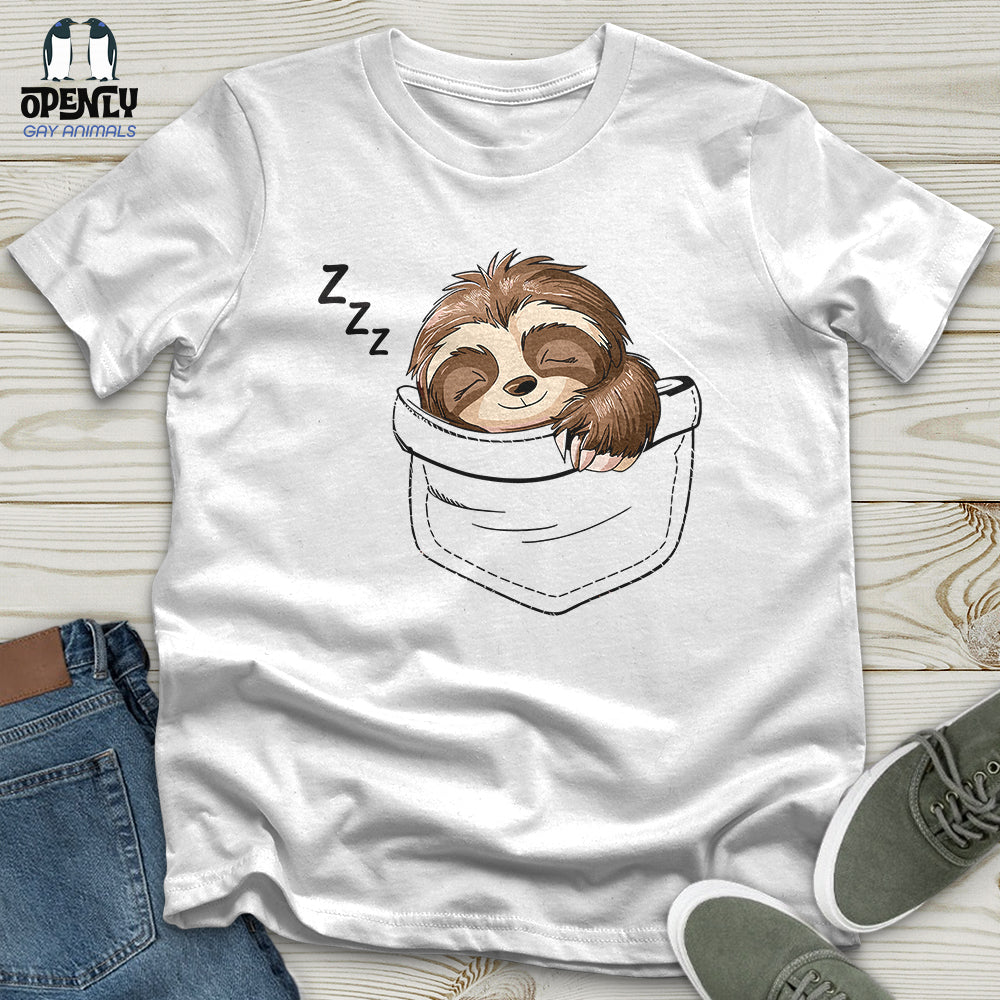 Sloth Sleeping In a Pocket Unisex T-Shirt
