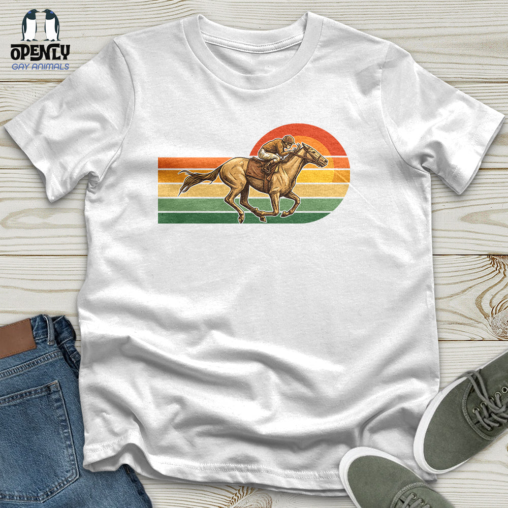 Horse Racing Retro Sunset Unisex T-Shirt