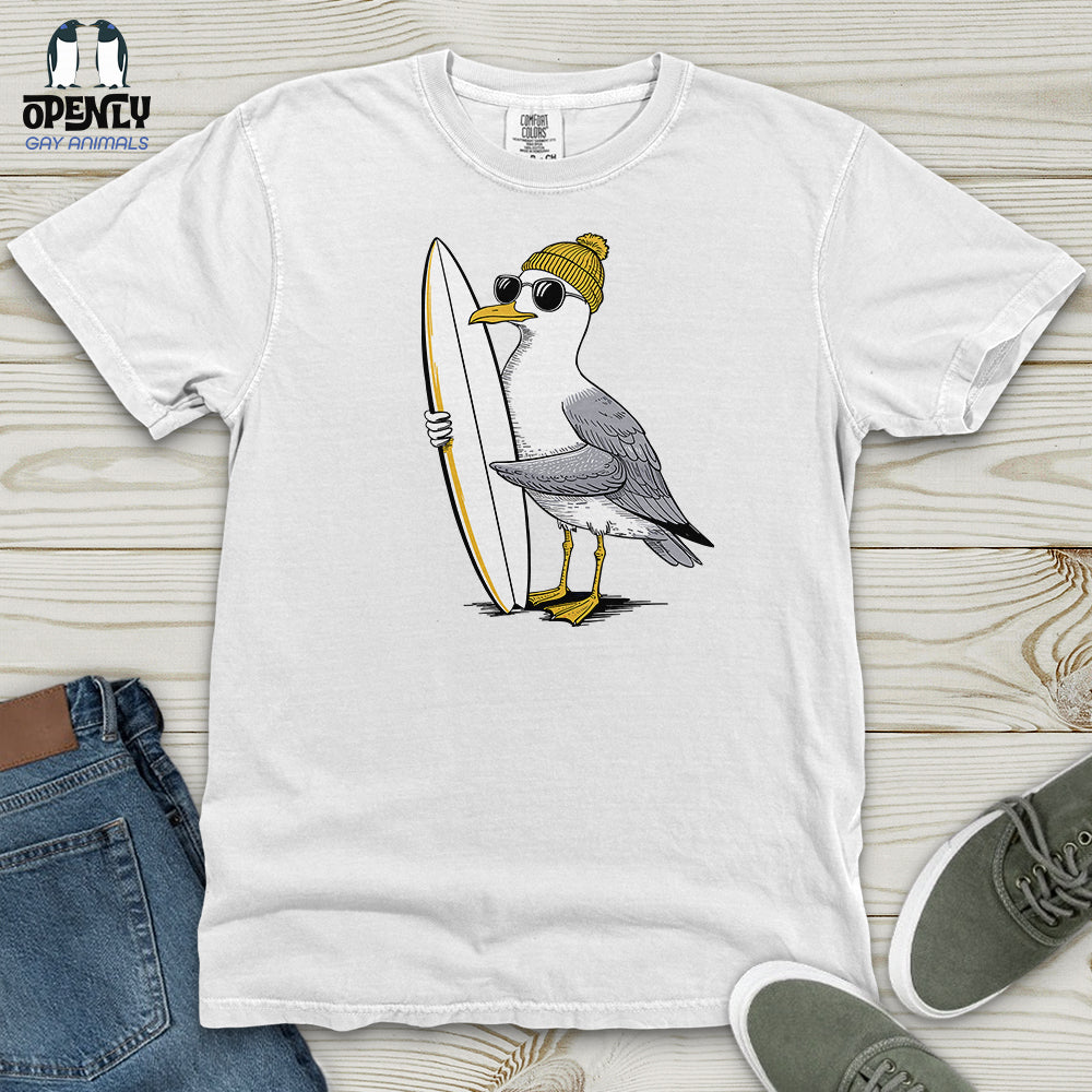 Surfing Seagull Heavy Cotton Comfort Colors Tee