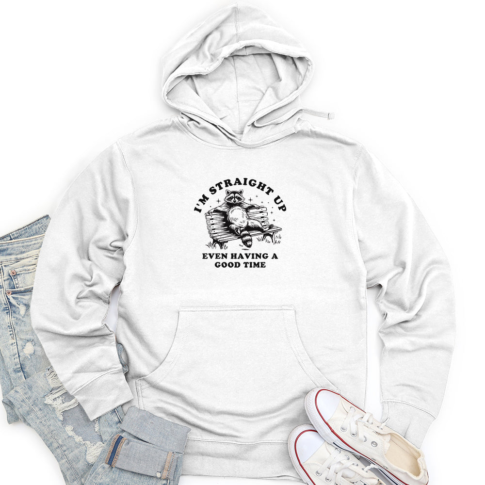 I'm Straight Up Unisex midweight hoodie