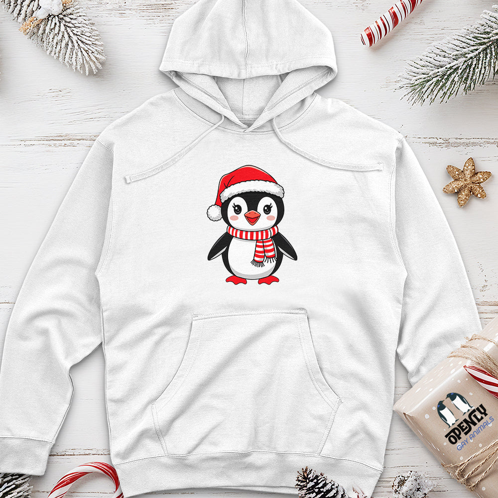 Christmas Penguin Unisex Midweight Hoodie