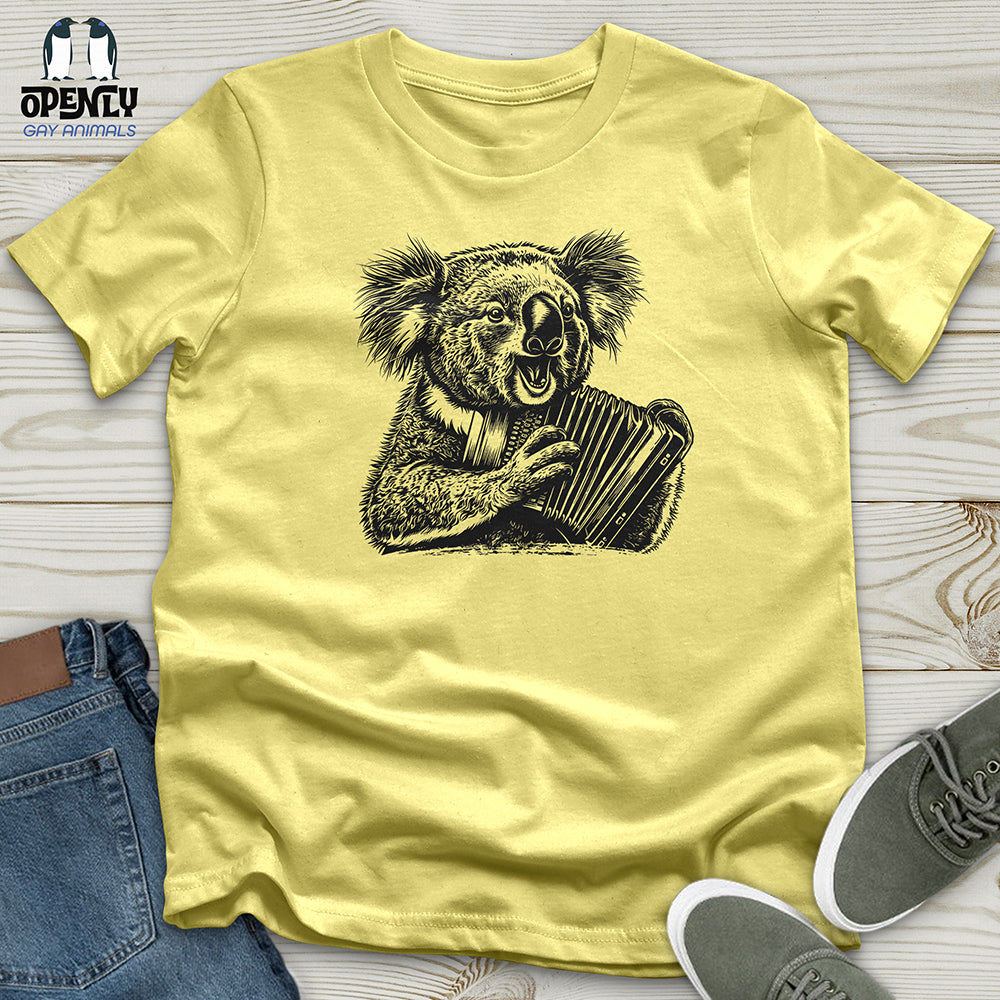 Koala Accordion Melody Unisex t-shirt