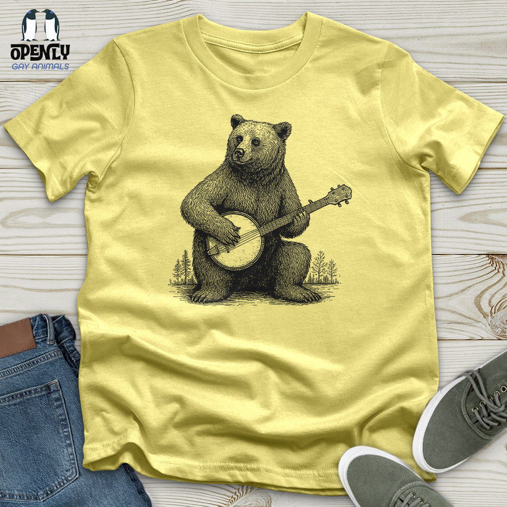 Bear Playing Banjo Unisex T-Shirt