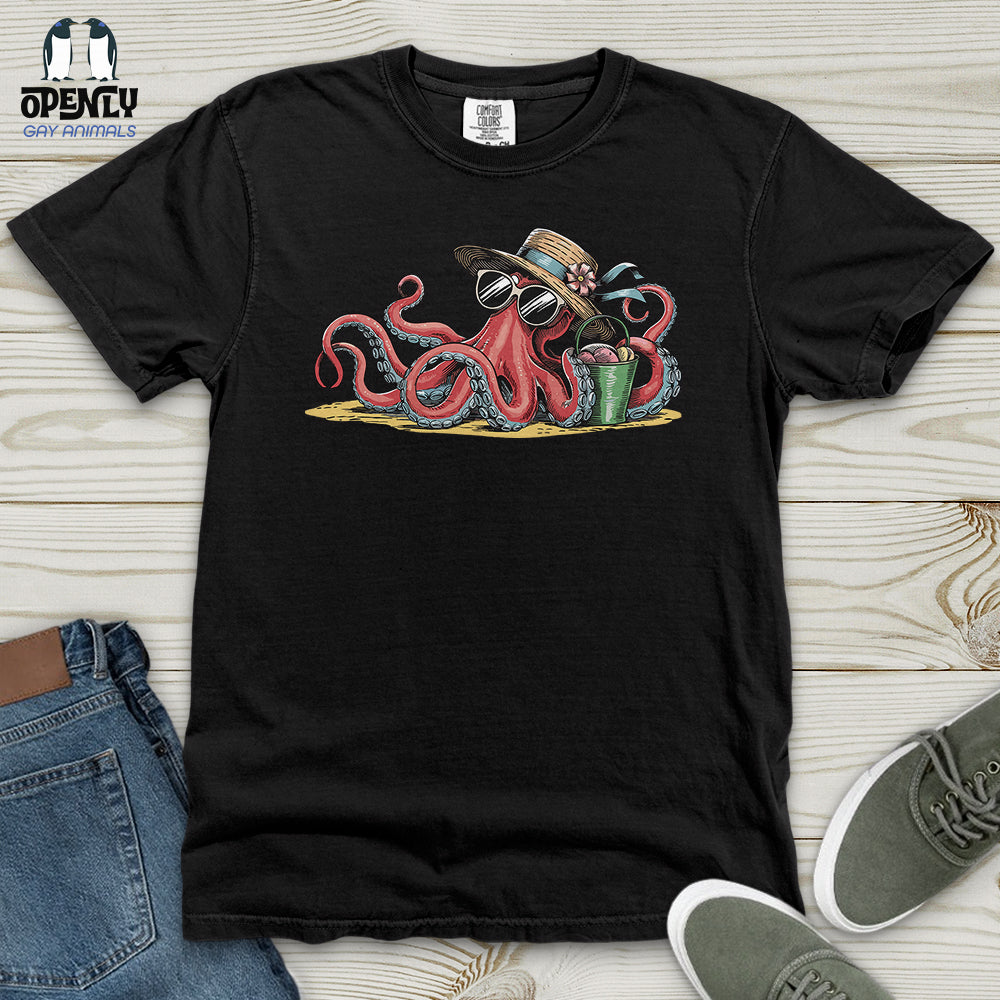 Beach Octopus Heavy Cotton Comfort Colors Tee