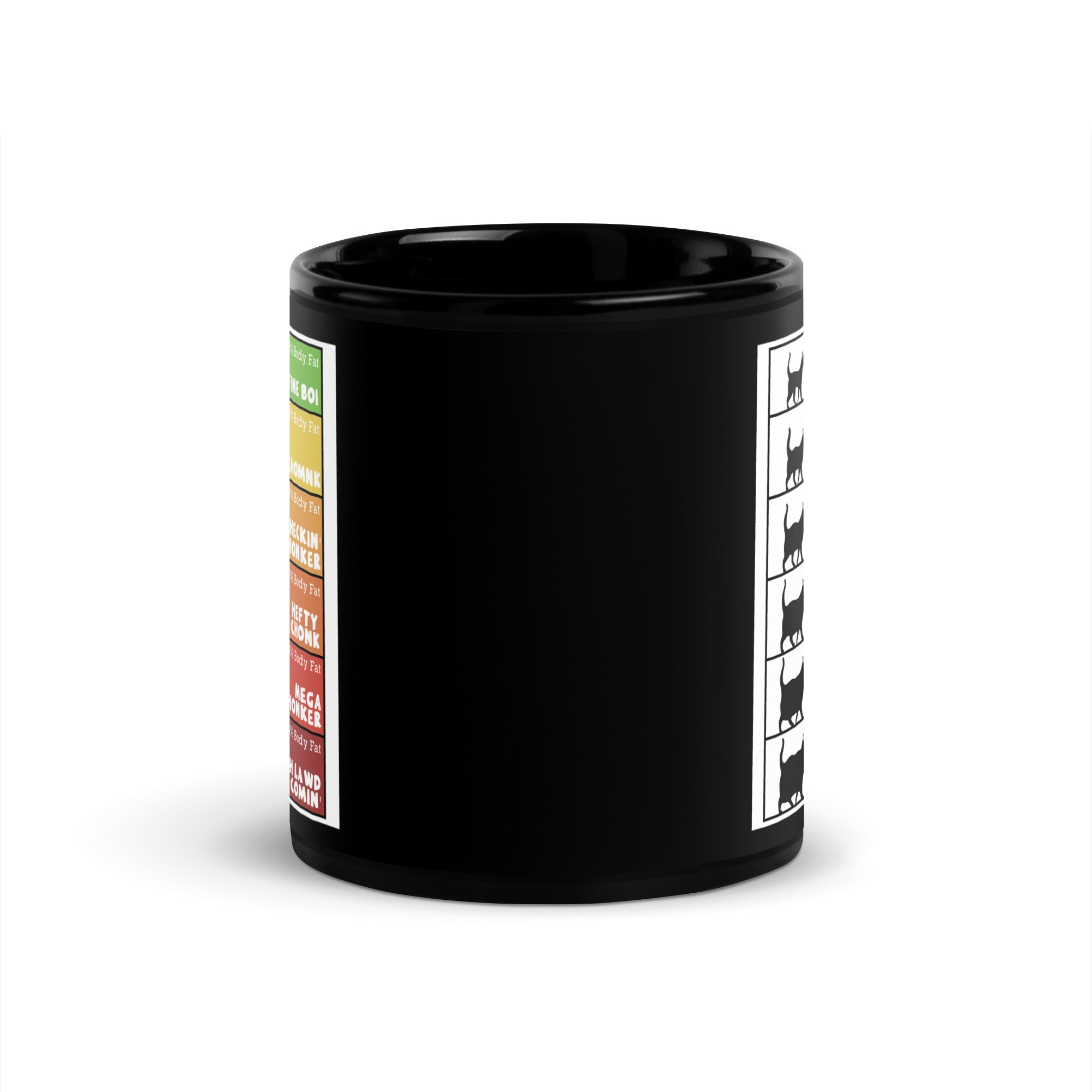 Chonk Chart Black Glossy Mug