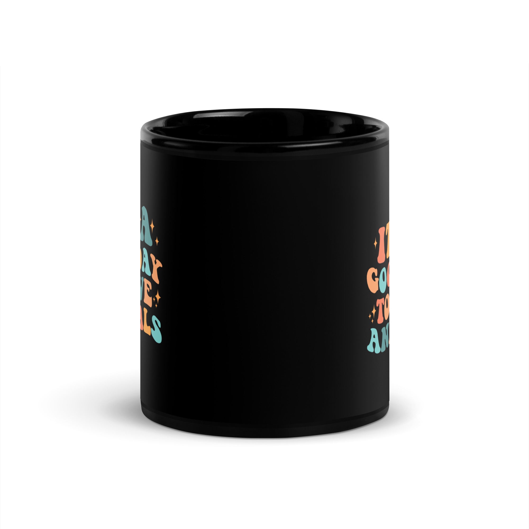 It's a Good Day To Save Animals Black Glossy Mug