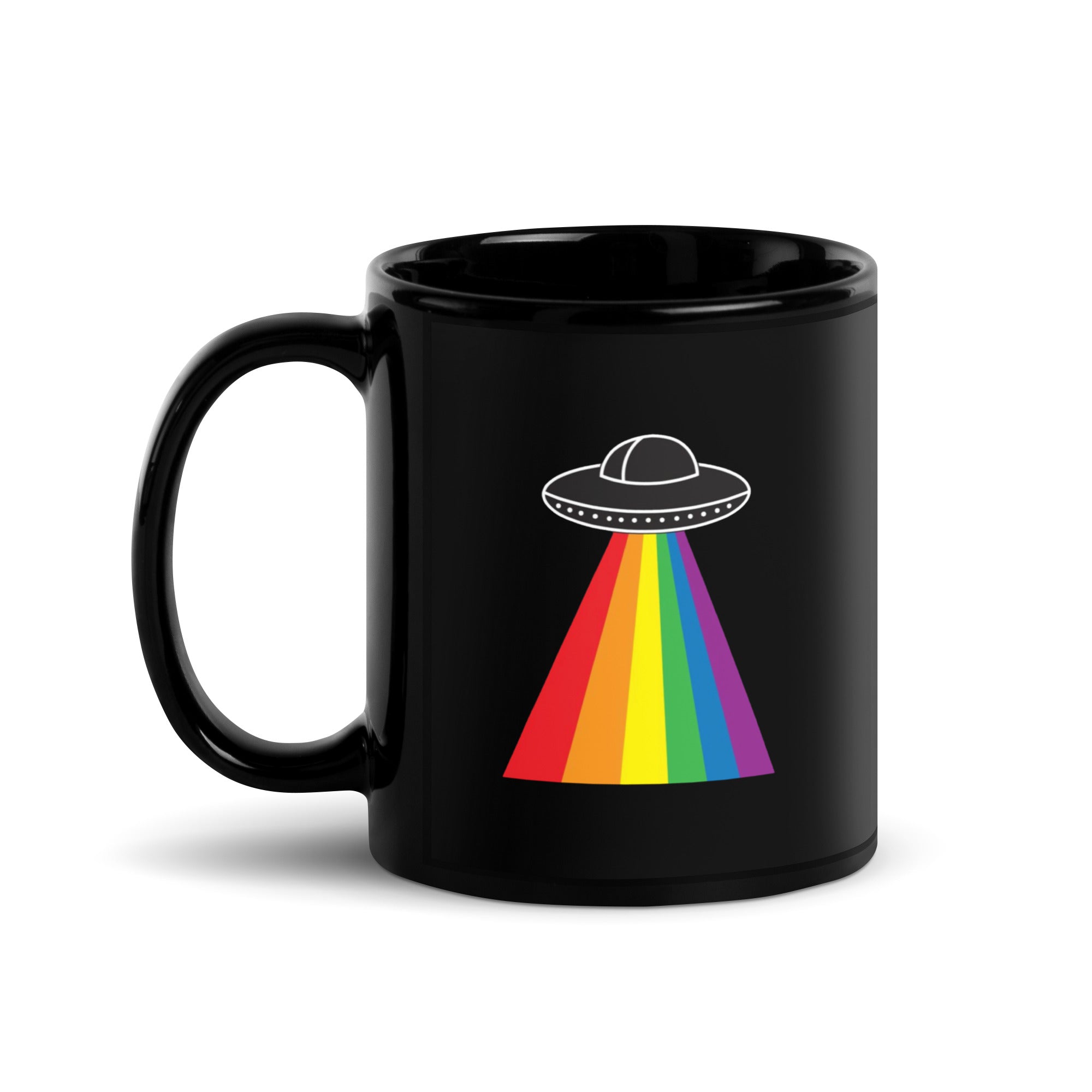 Openly Gay Aliens Black Glossy Mug