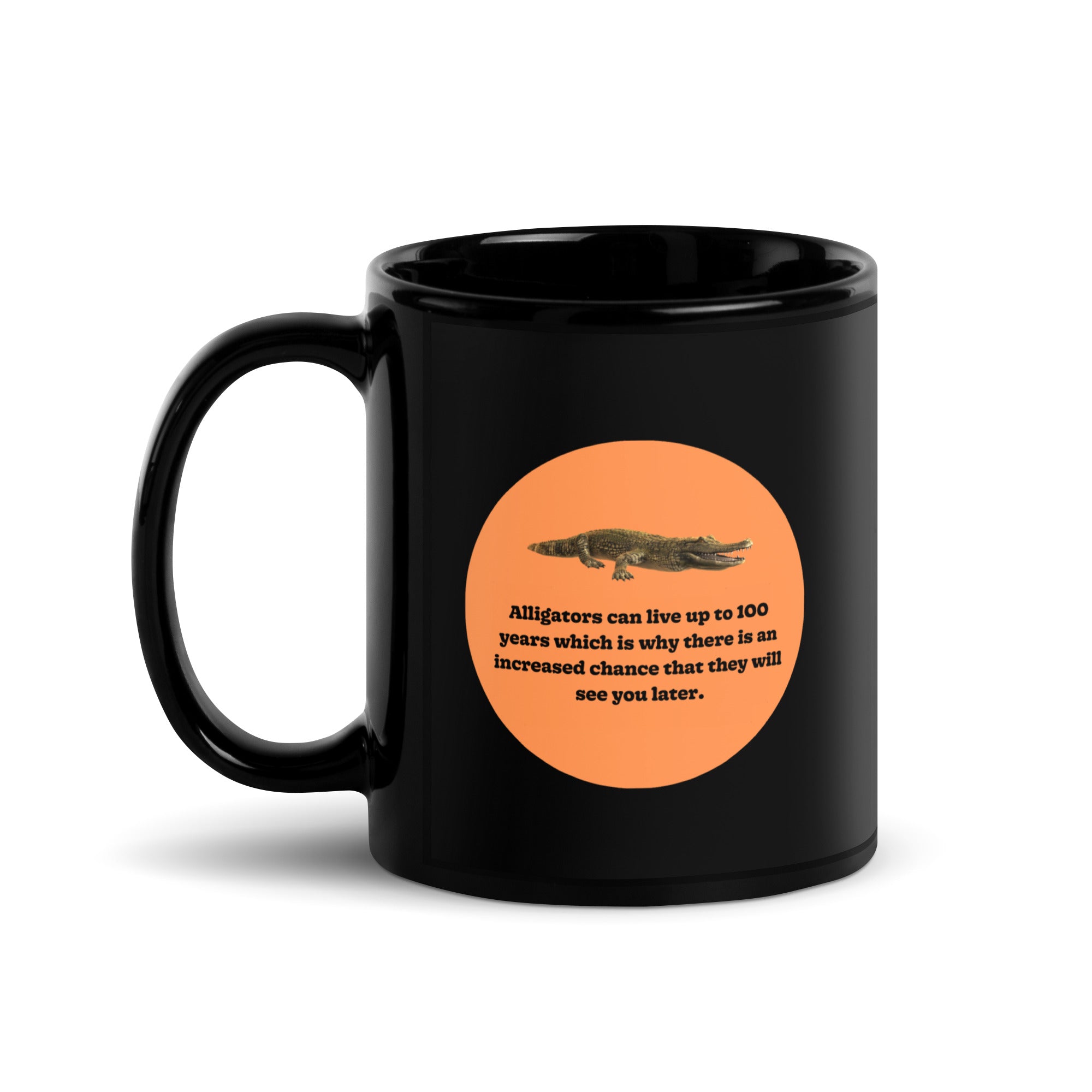 Alligators Black Glossy Mug