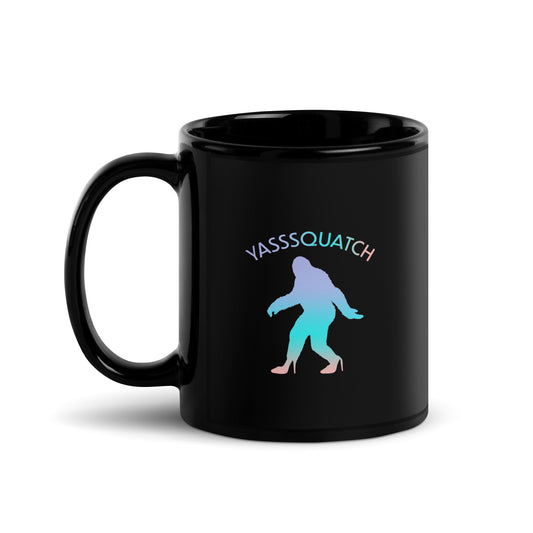 Yasssquatch Black Glossy Mug