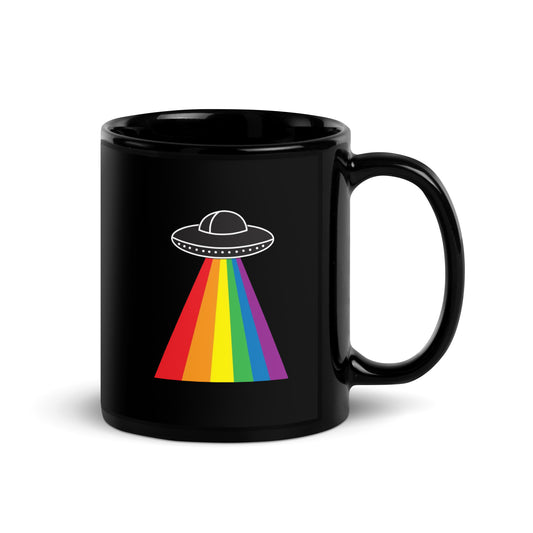 Openly Gay Aliens Black Glossy Mug