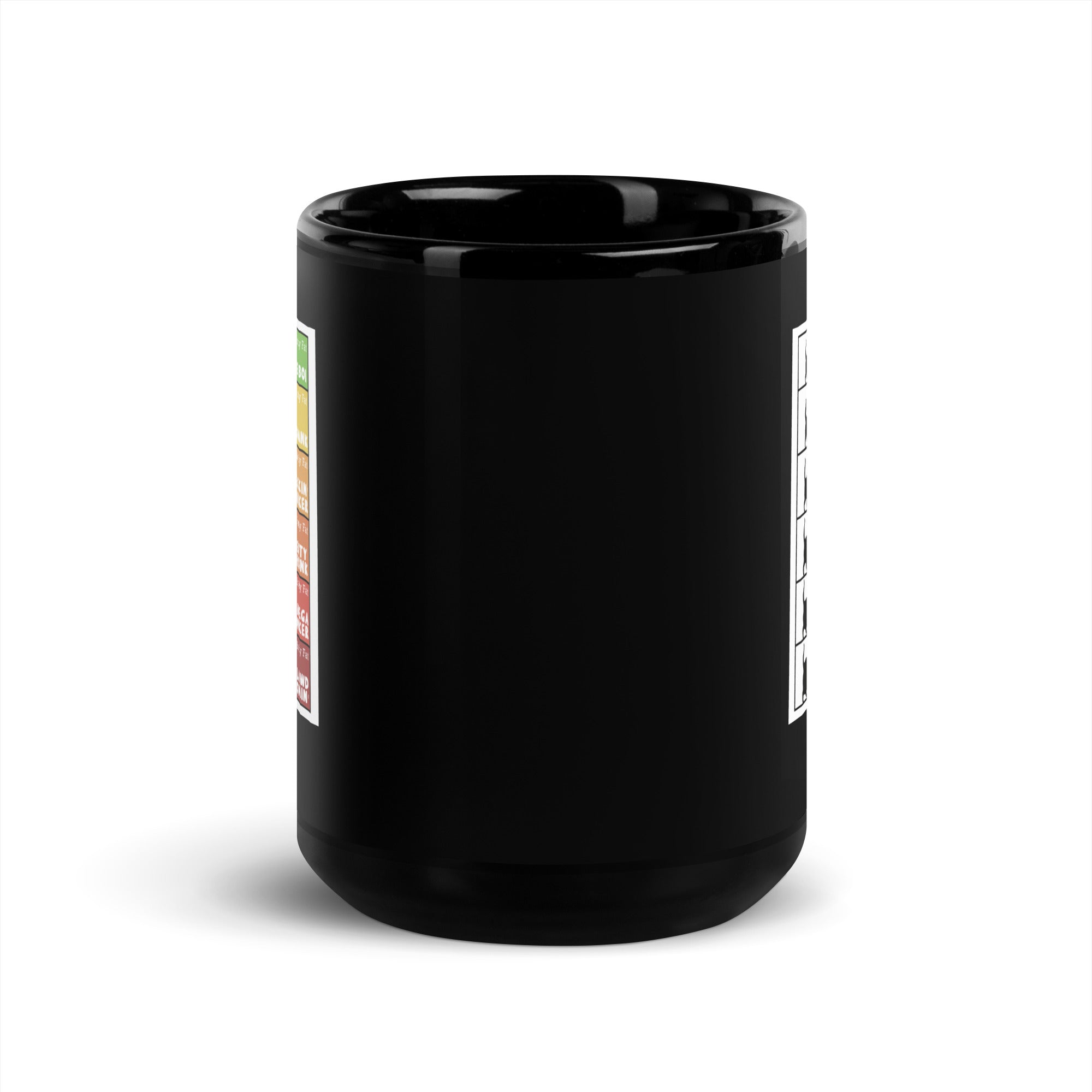 Chonk Chart Black Glossy Mug