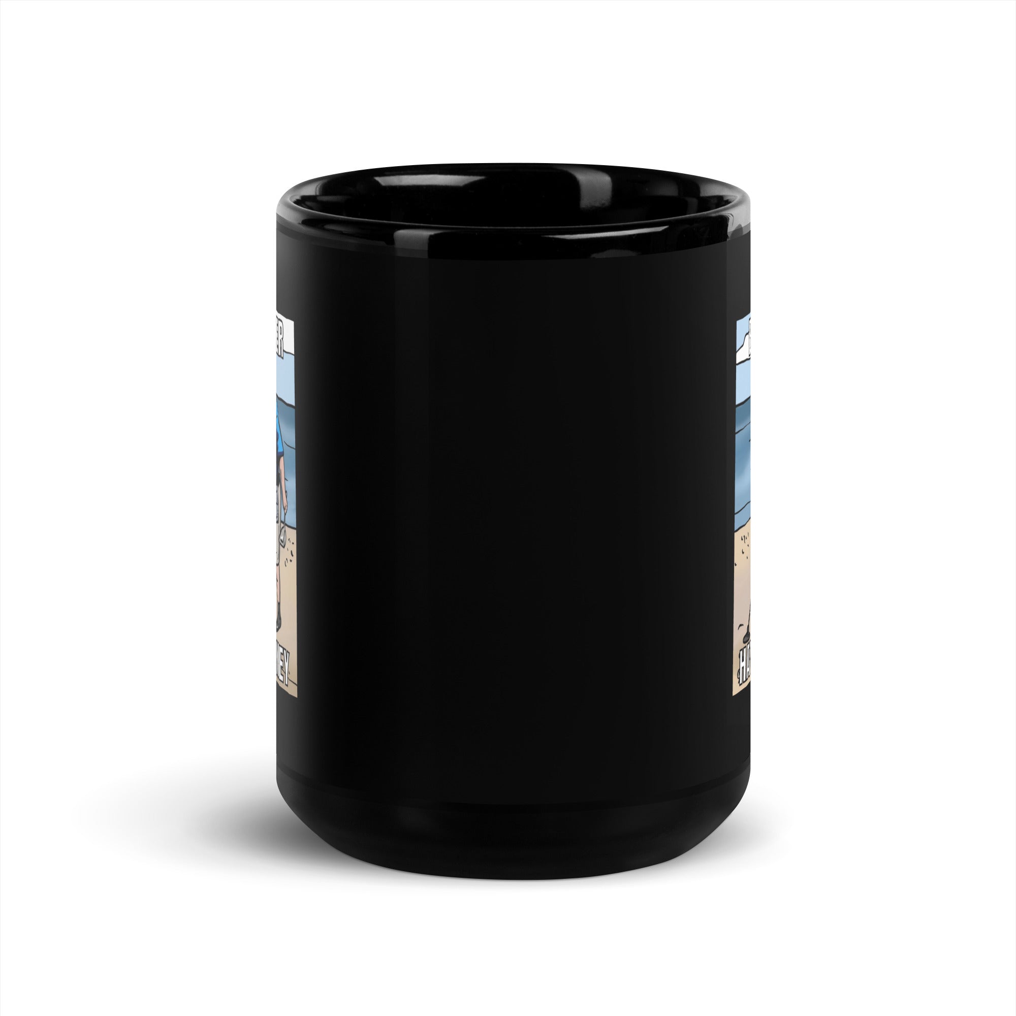 Beach Better Have My Money Black Glossy Mug