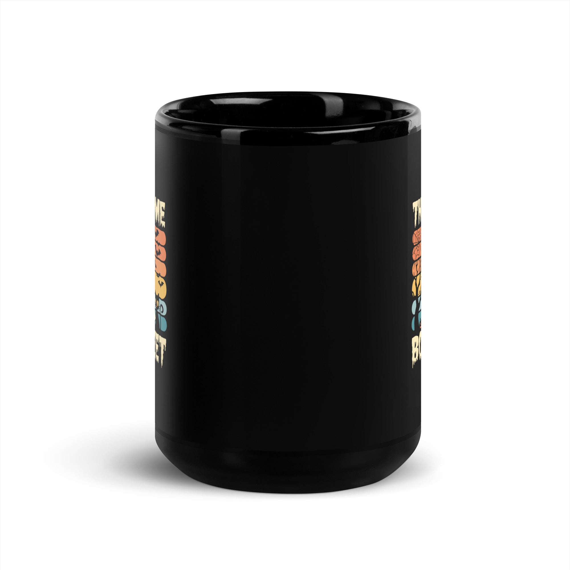 Boo Sheet Black Glossy Mug