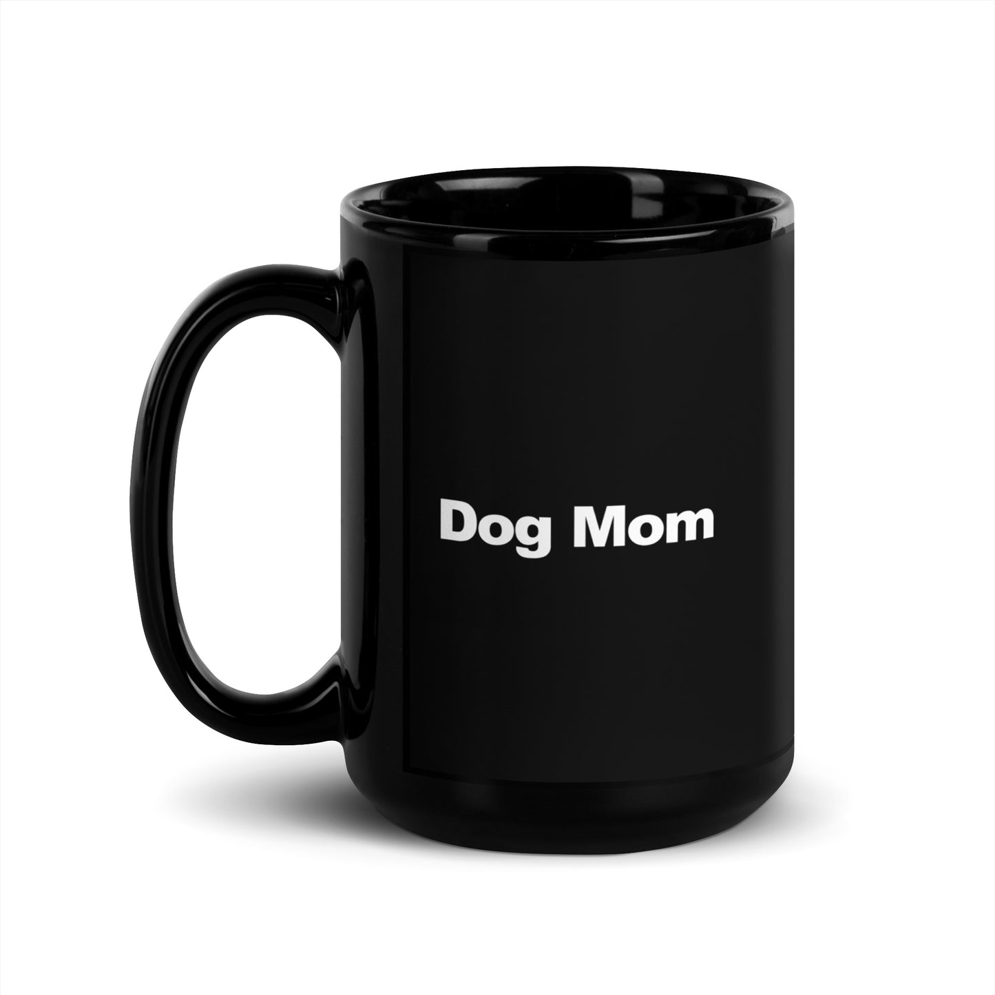 Dog Mom Black Glossy Mug