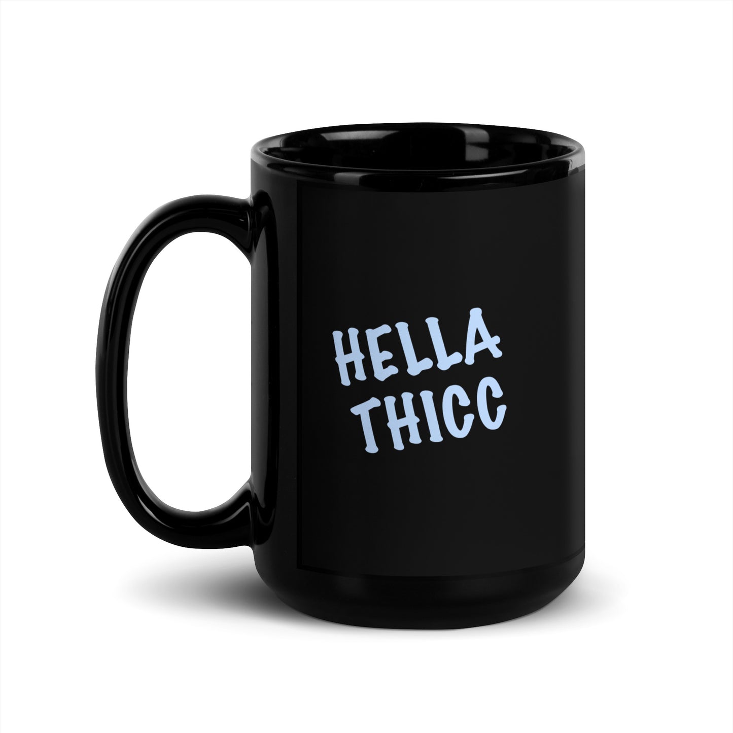 Hella Thicc Black Glossy Mug