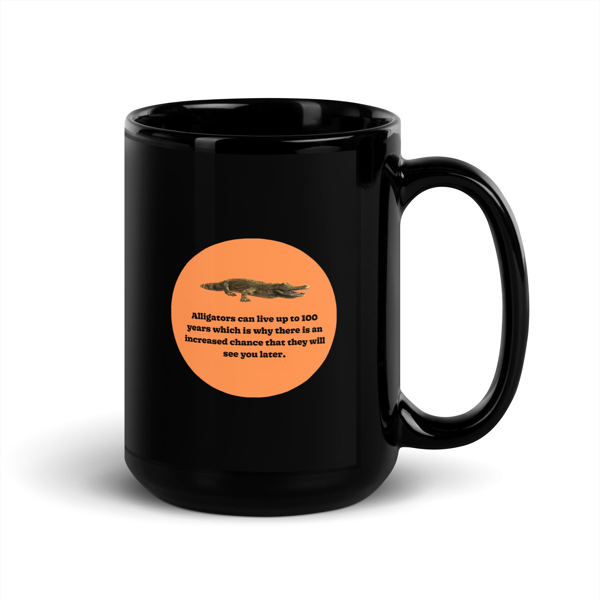 Alligators Black Glossy Mug