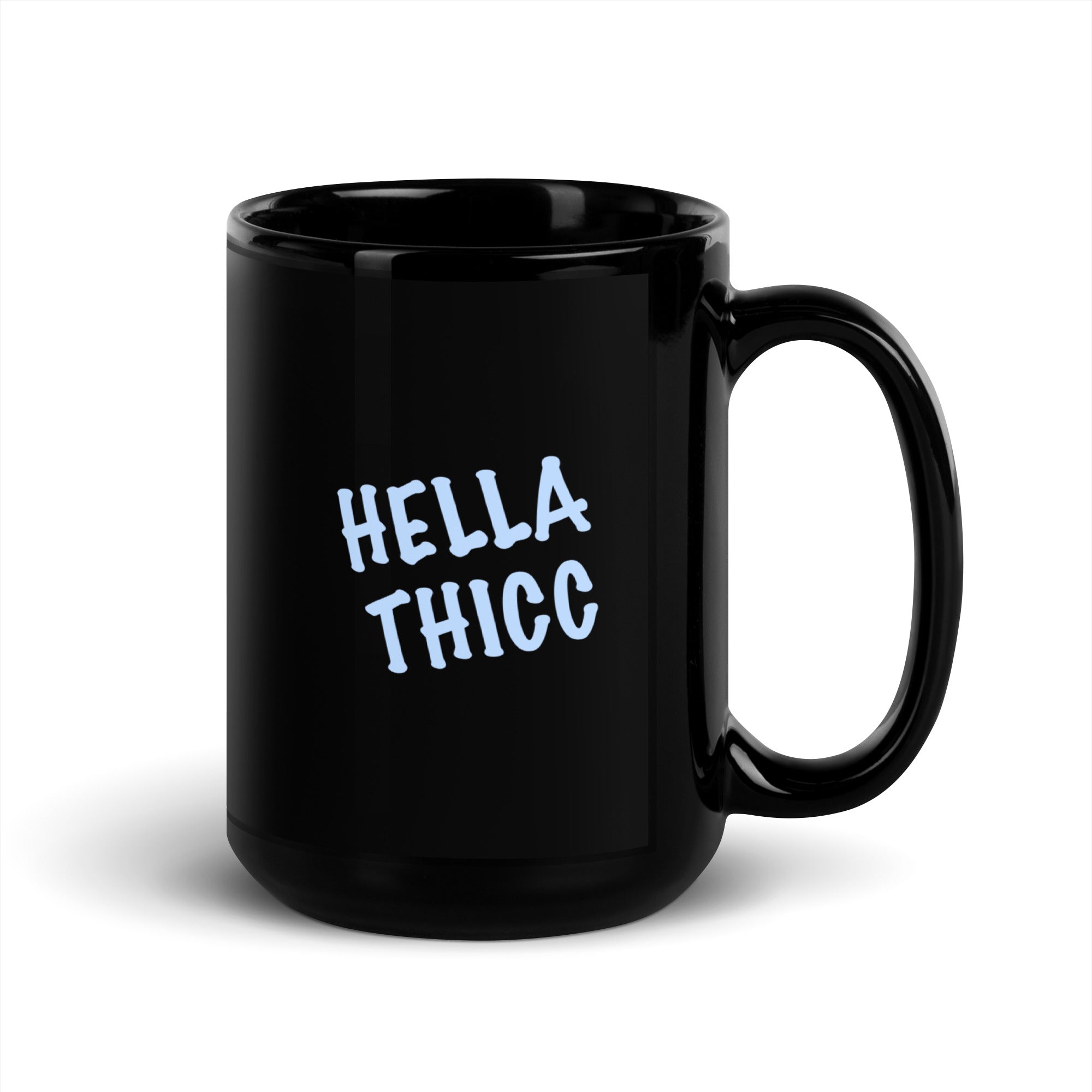 Hella Thicc Black Glossy Mug