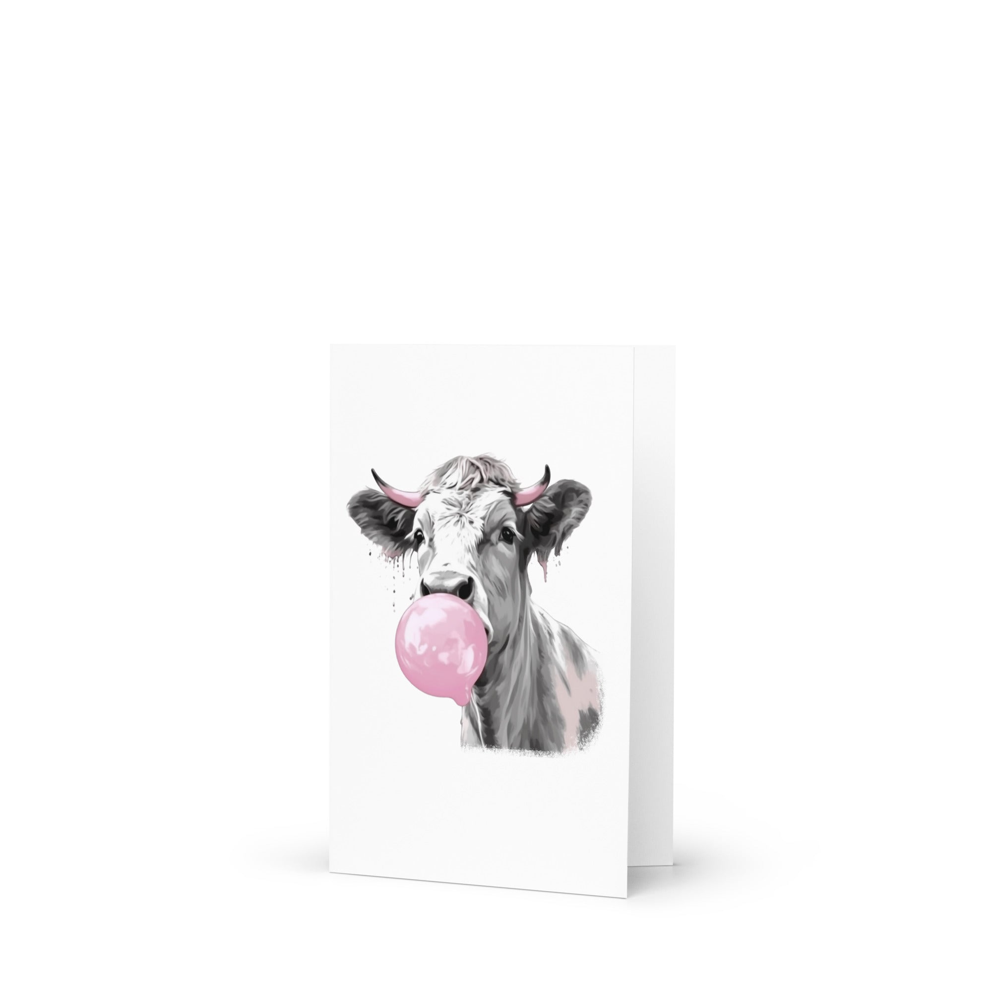 Cow Gum Greeting card