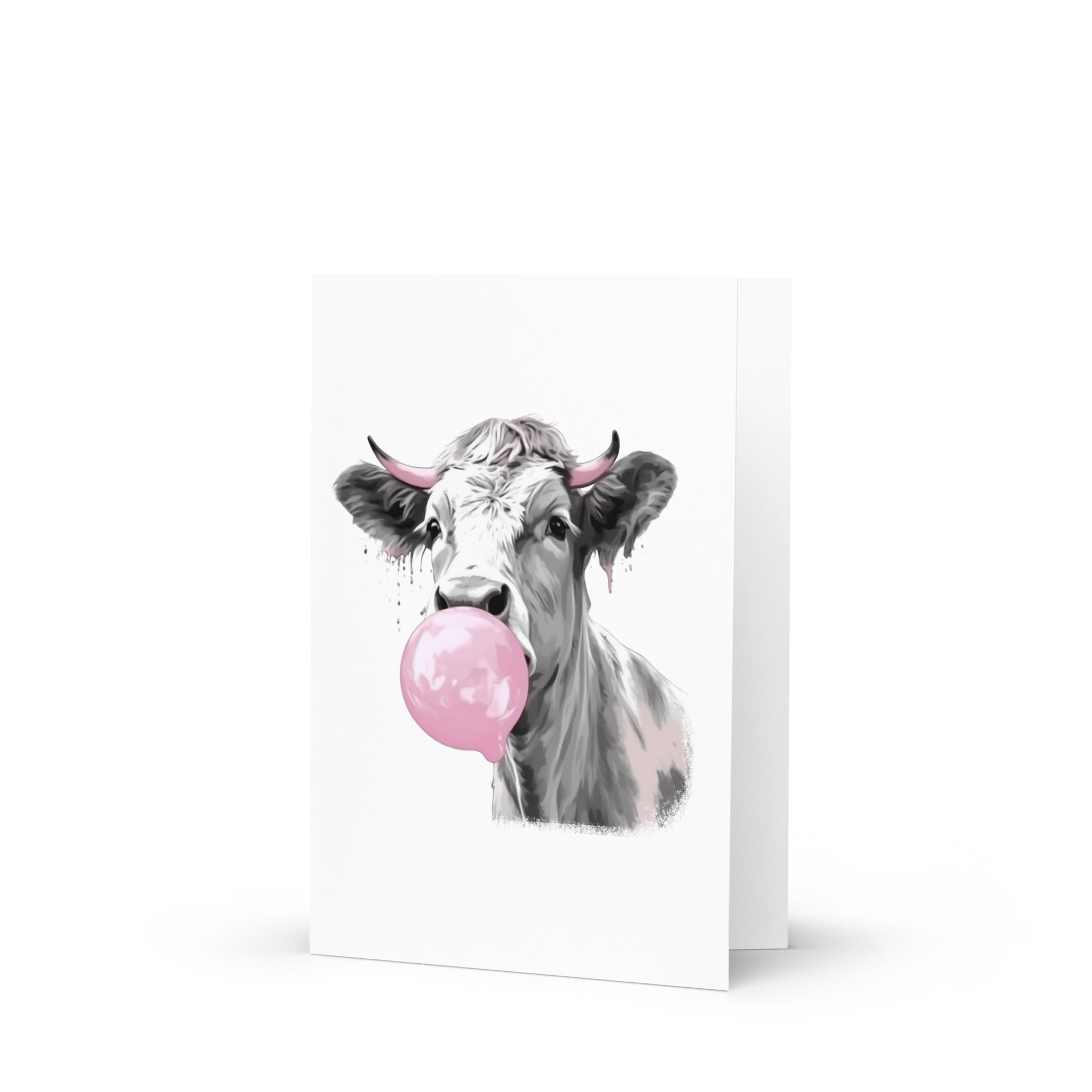 Cow Gum Greeting card