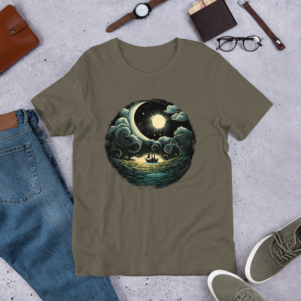 A Boat In The Sea Unisex t-shirt