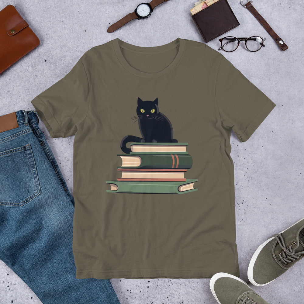 Cat Book Lover Unisex t-shirt