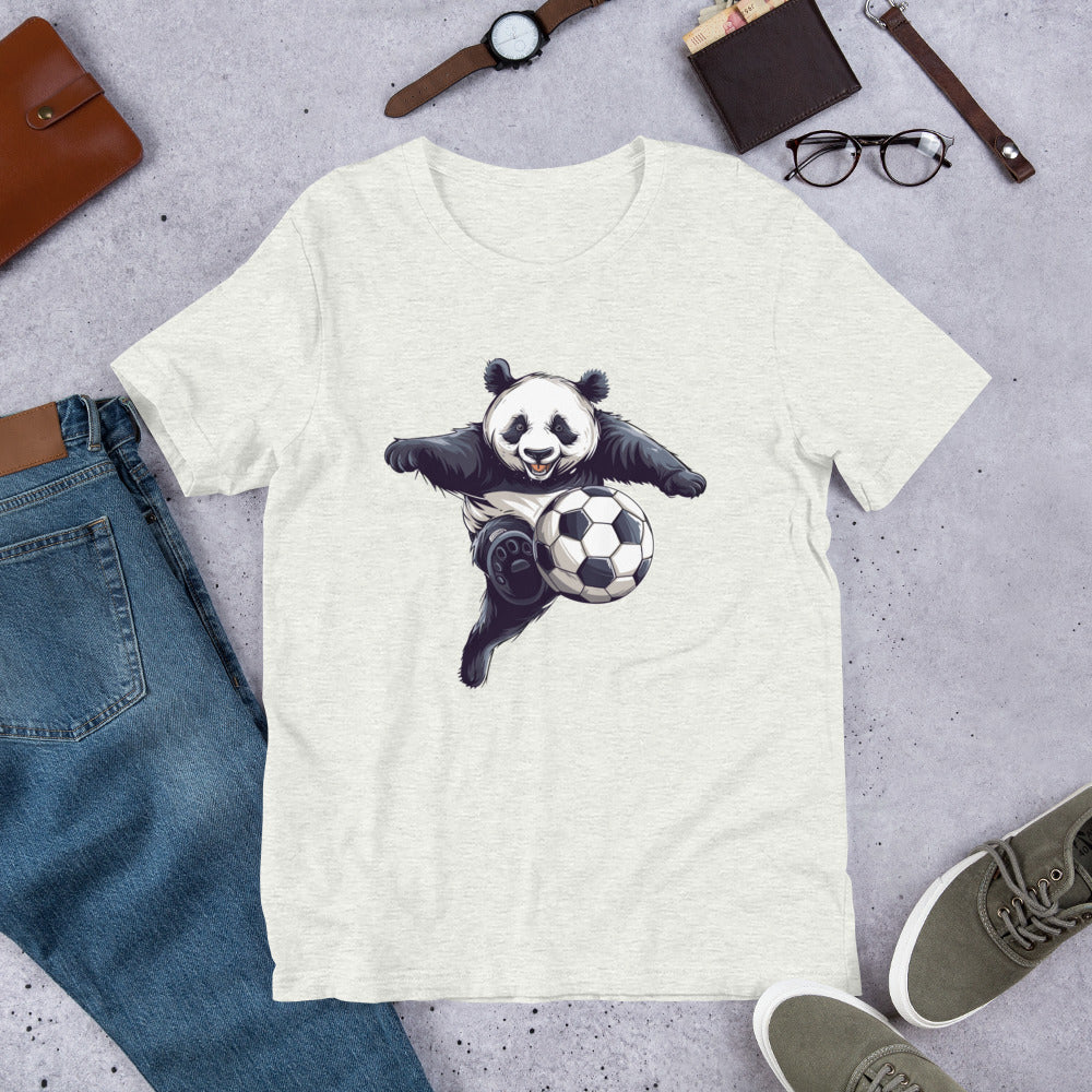 Panda Soccer Strike Unisex t-shirt