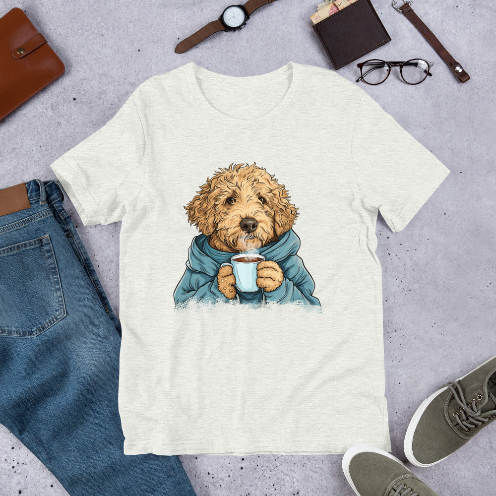 Labradoodle Cozy Beverage Unisex t-shirt