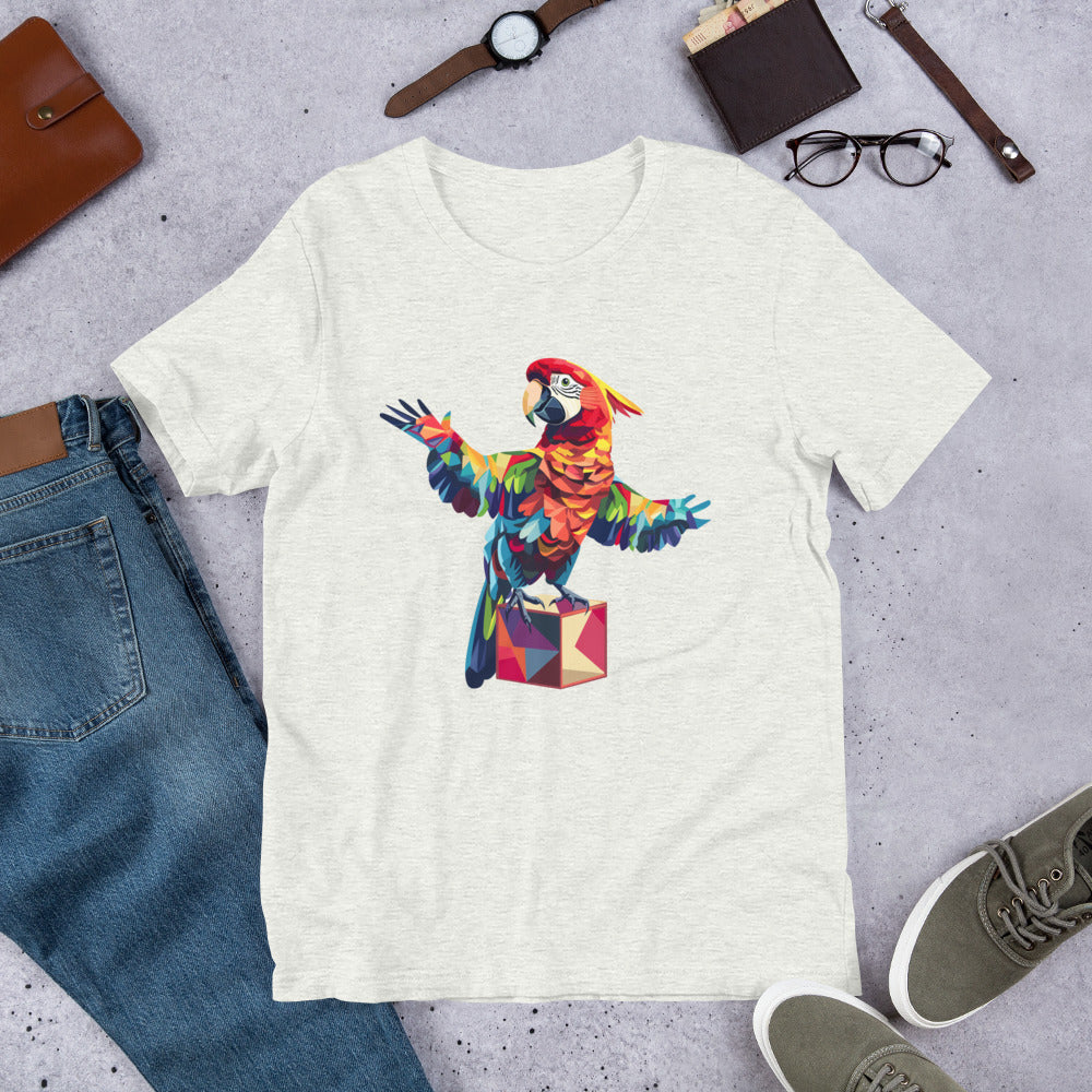 Parrot Geometric Dance Unisex t-shirt