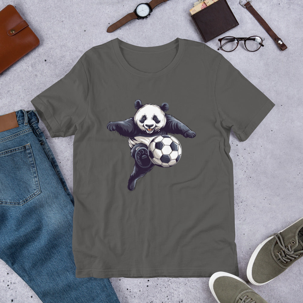 Panda Soccer Strike Unisex t-shirt