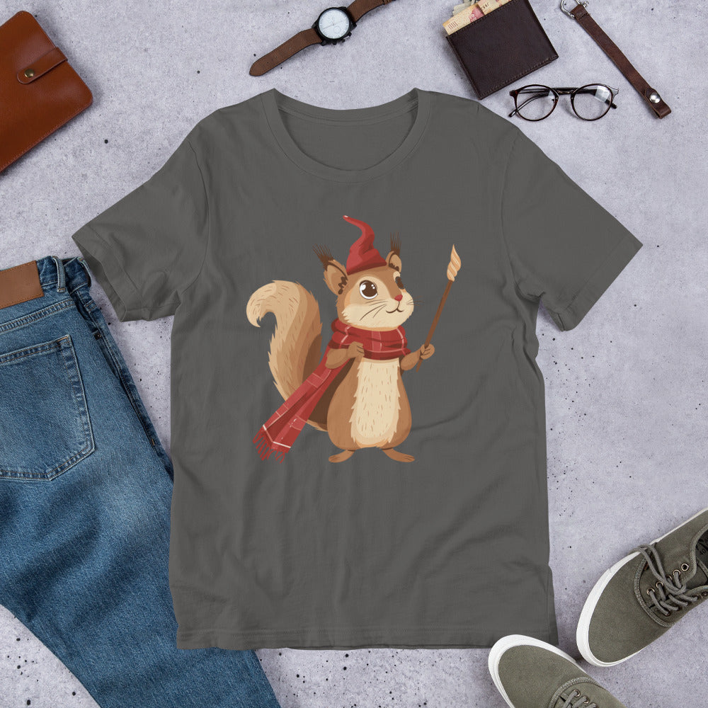 Squirrel Magician Charm Unisex t-shirt