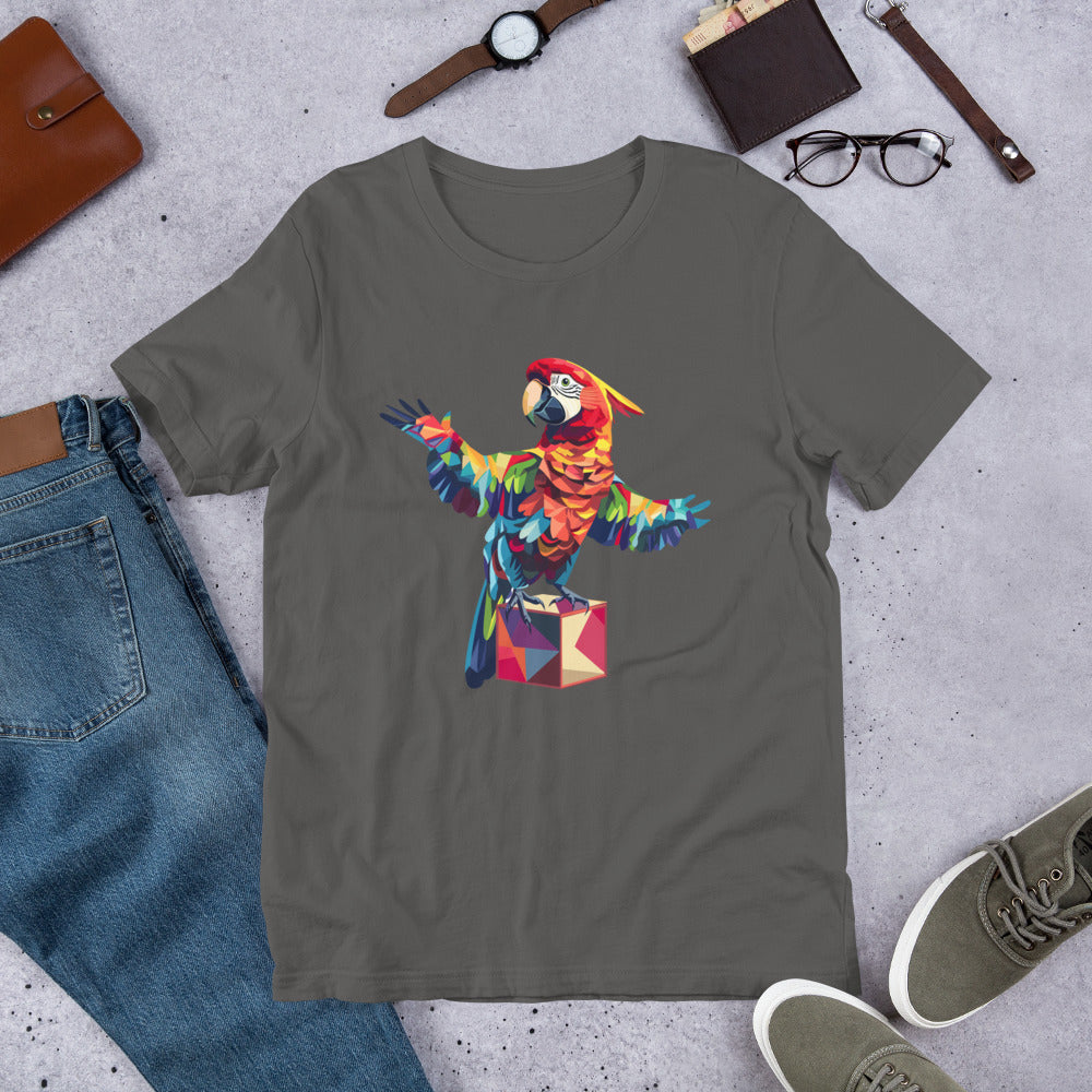 Parrot Geometric Dance Unisex t-shirt