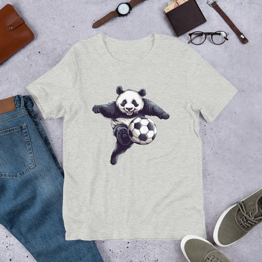 Panda Soccer Strike Unisex t-shirt