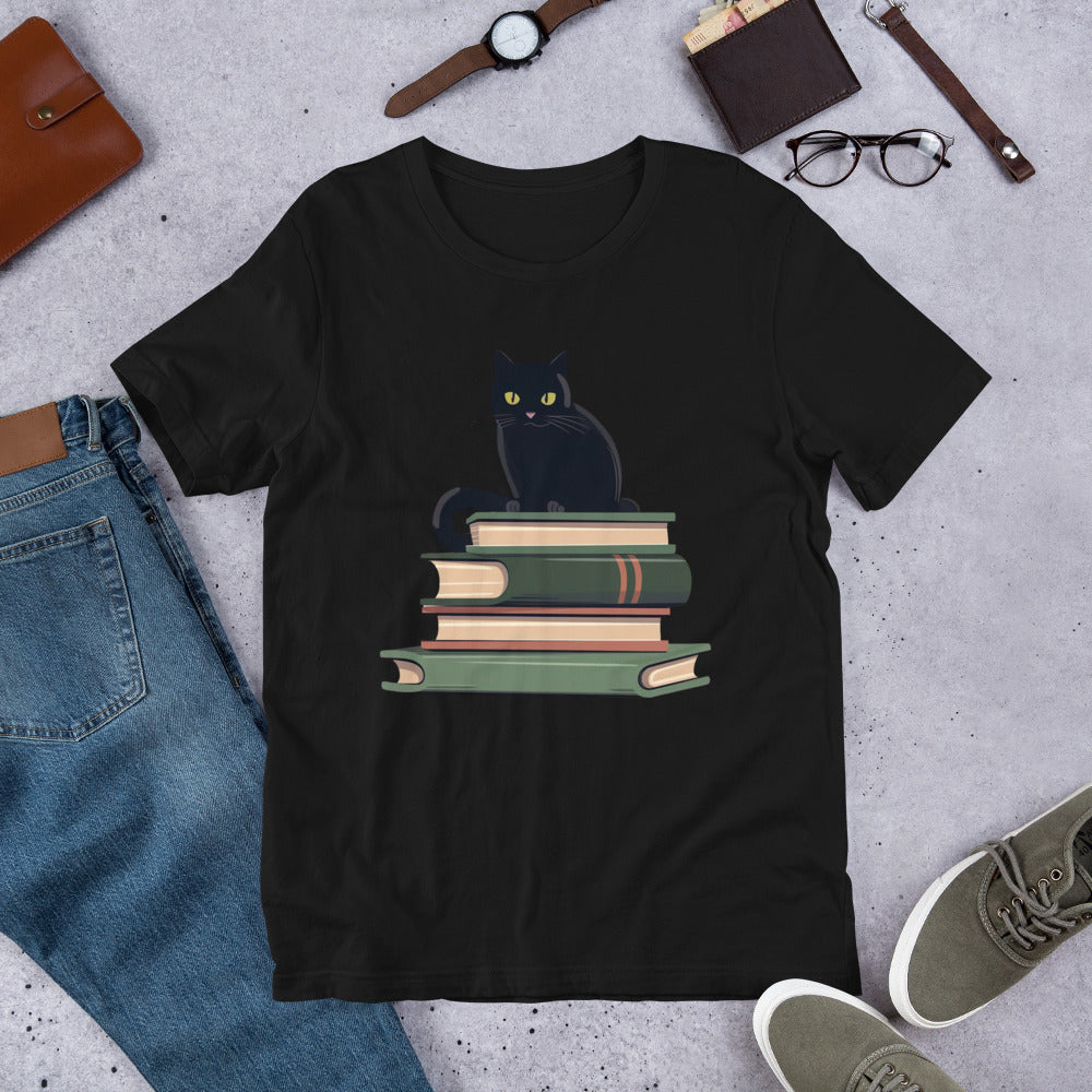 Cat Book Lover Unisex t-shirt