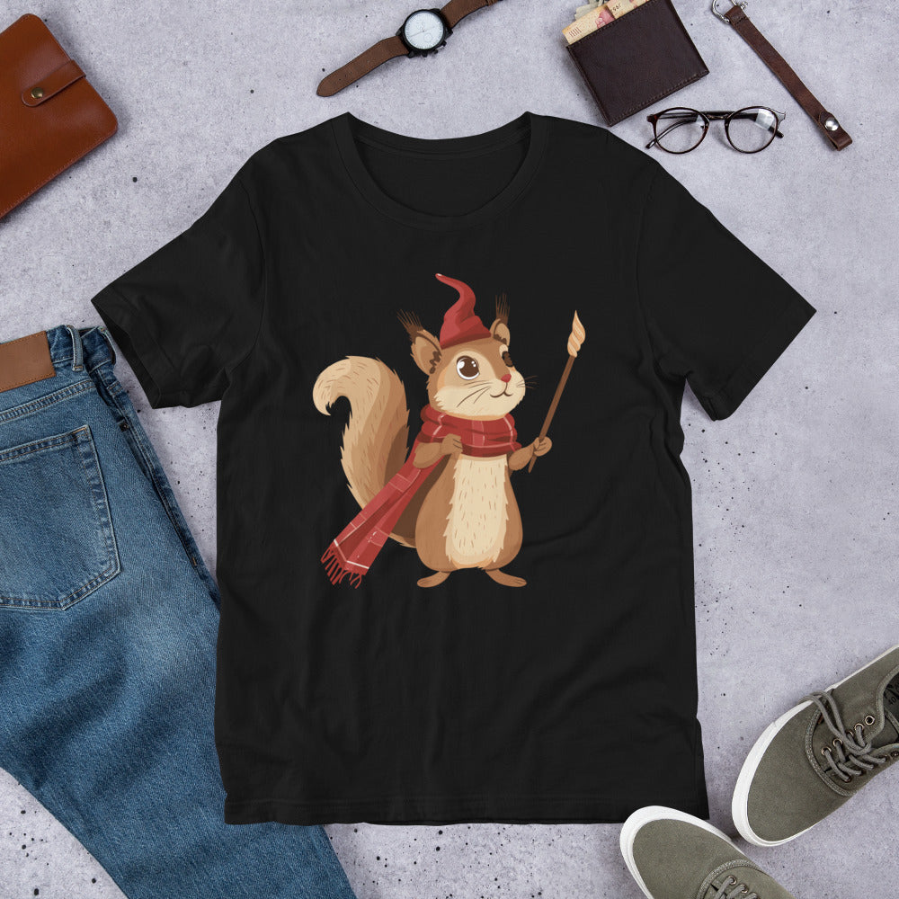 Squirrel Magician Charm Unisex t-shirt