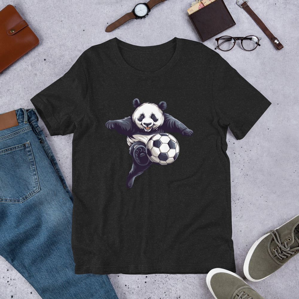 Panda Soccer Strike Unisex t-shirt