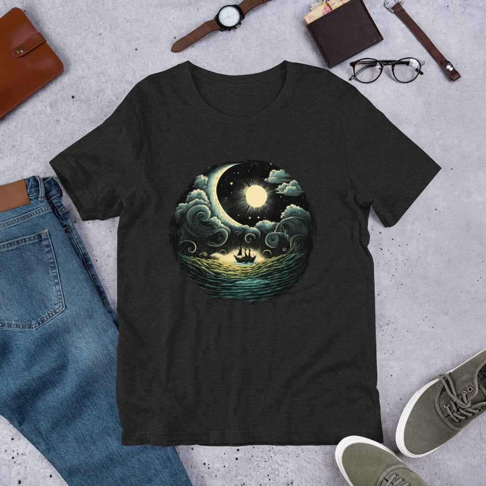 A Boat In The Sea Unisex t-shirt