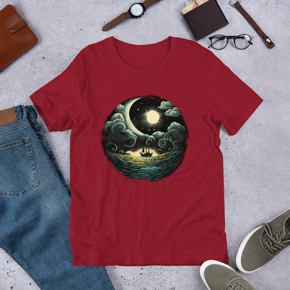 A Boat In The Sea Unisex t-shirt