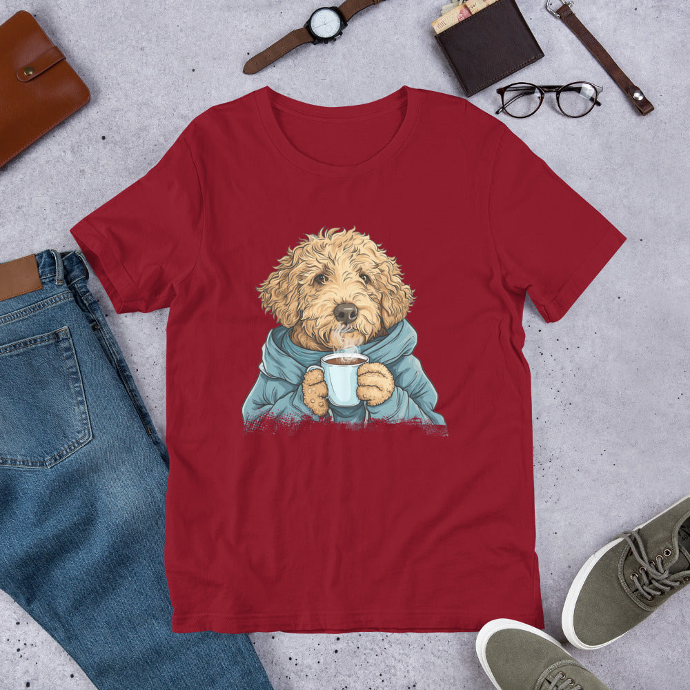 Labradoodle Cozy Beverage Unisex t-shirt