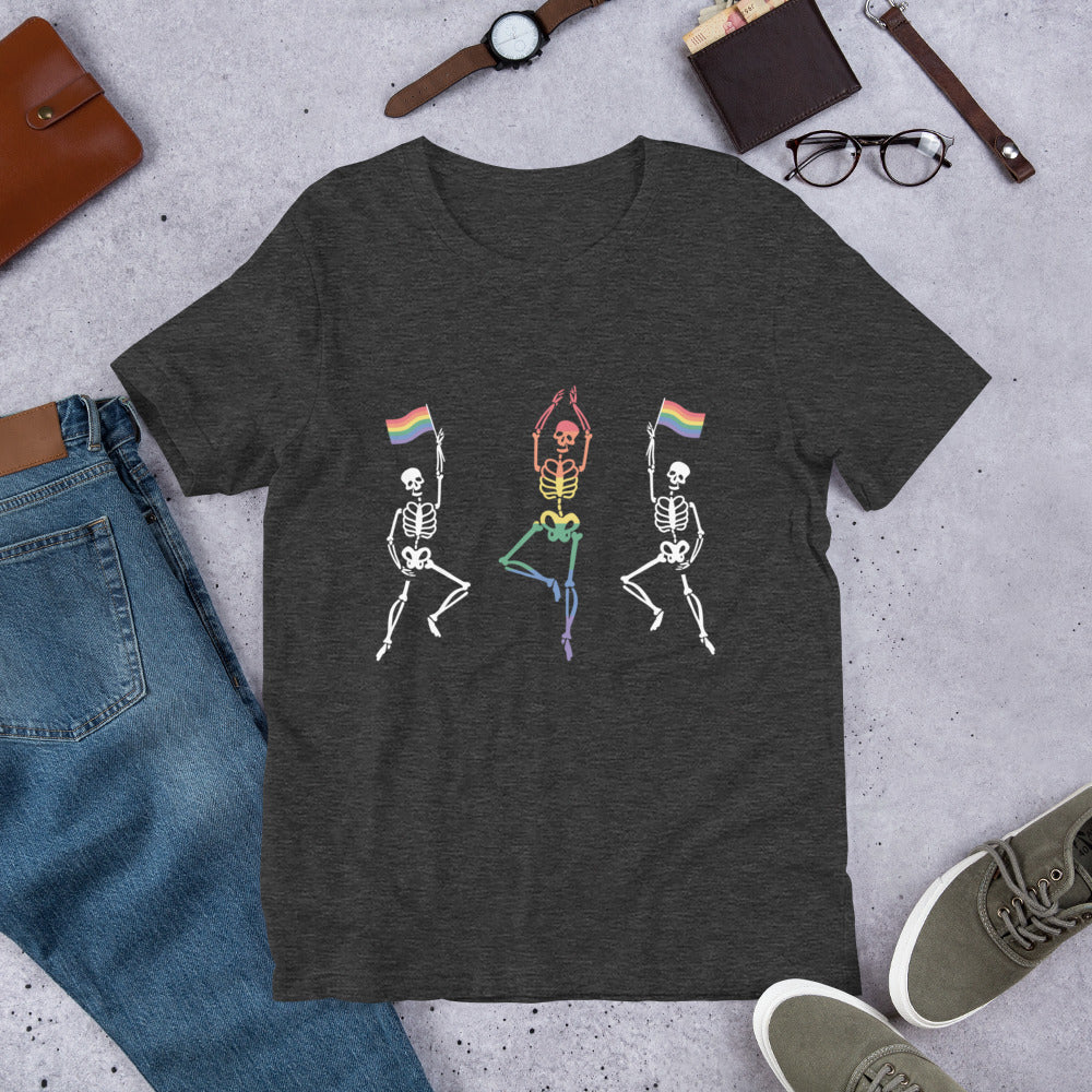 Dancing Skeletons Pride Unisex t-shirt