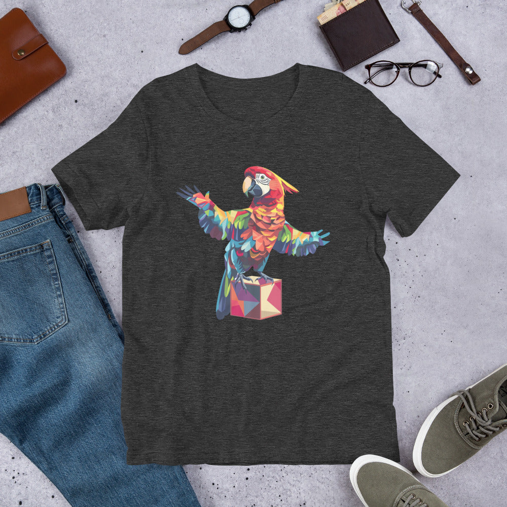 Parrot Geometric Dance Unisex t-shirt