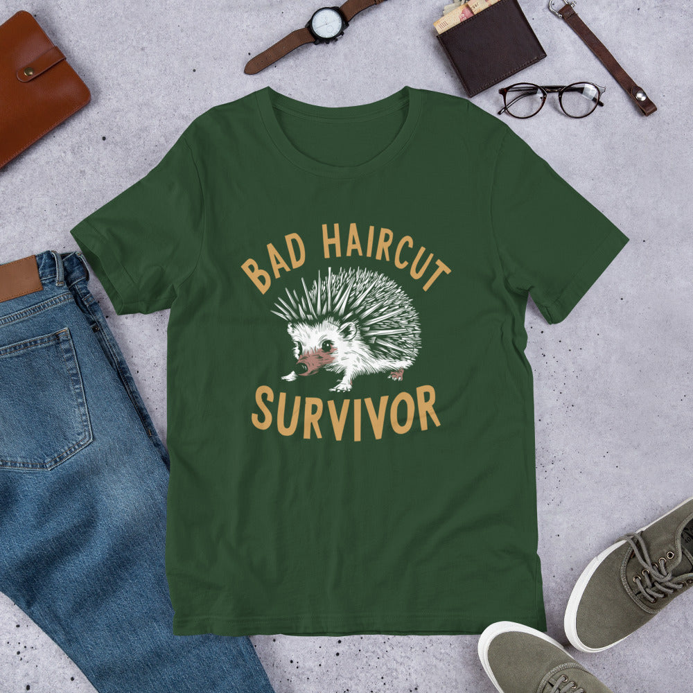 Bad Haircut Survivor Unisex t-shirt