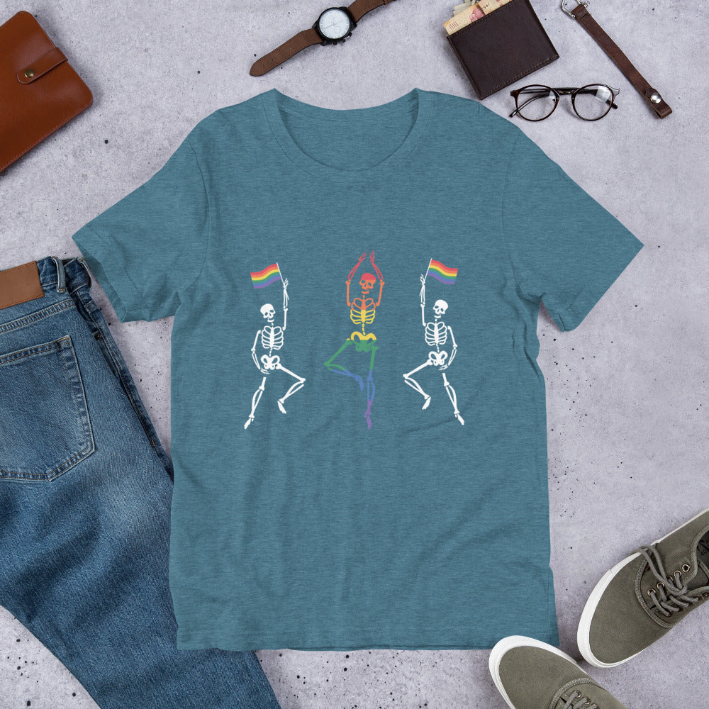 Dancing Skeletons Pride Unisex t-shirt