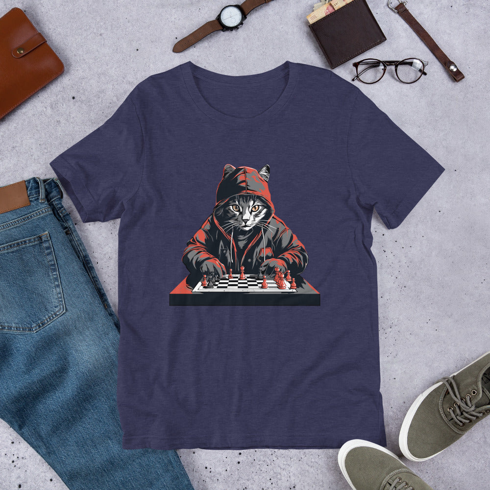 A Cat Playing Chess Unisex t-shirt