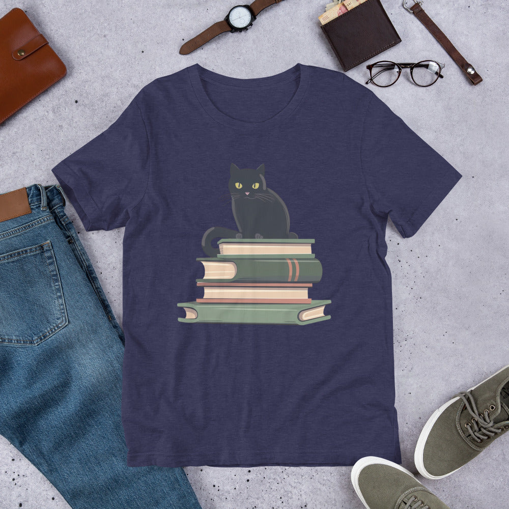 Cat Book Lover Unisex t-shirt